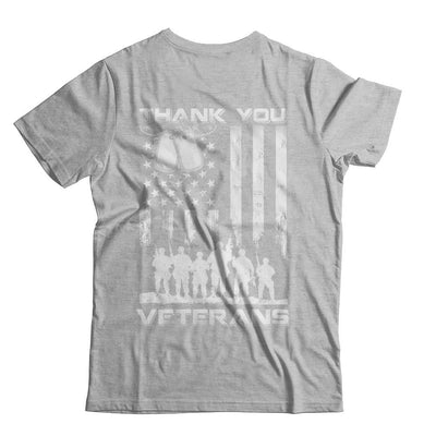 Veteran Thank You Veterans American Flag-T-Shirt & Hoodie-Premium T-Shirt-Heather Gray