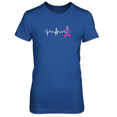 Breast Cancer Heartbeat Awareness-T-Shirt & Tank Top-Women's T-Shirt-Royal