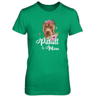 Pit bull Mom Funny Dog Mom Gift Idea-T-Shirt & Tank Top-Women's T-Shirt-Irish Green