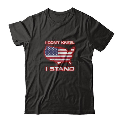 I Don't Kneel I Stand Us American Flag-T-Shirt & Tank Top-Premium T-Shirt-Black