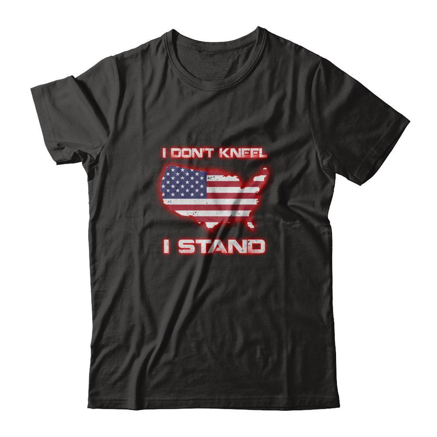 I Don't Kneel I Stand Us American Flag-T-Shirt & Tank Top-Premium T-Shirt-Black