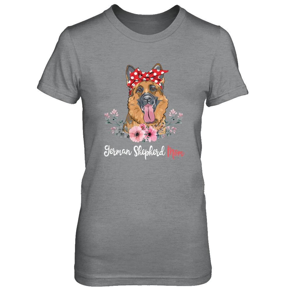 German Shepherd Mom Gift For Women Dog Lover-T-Shirt & Hoodie-Women's T-Shirt-Sport Grey