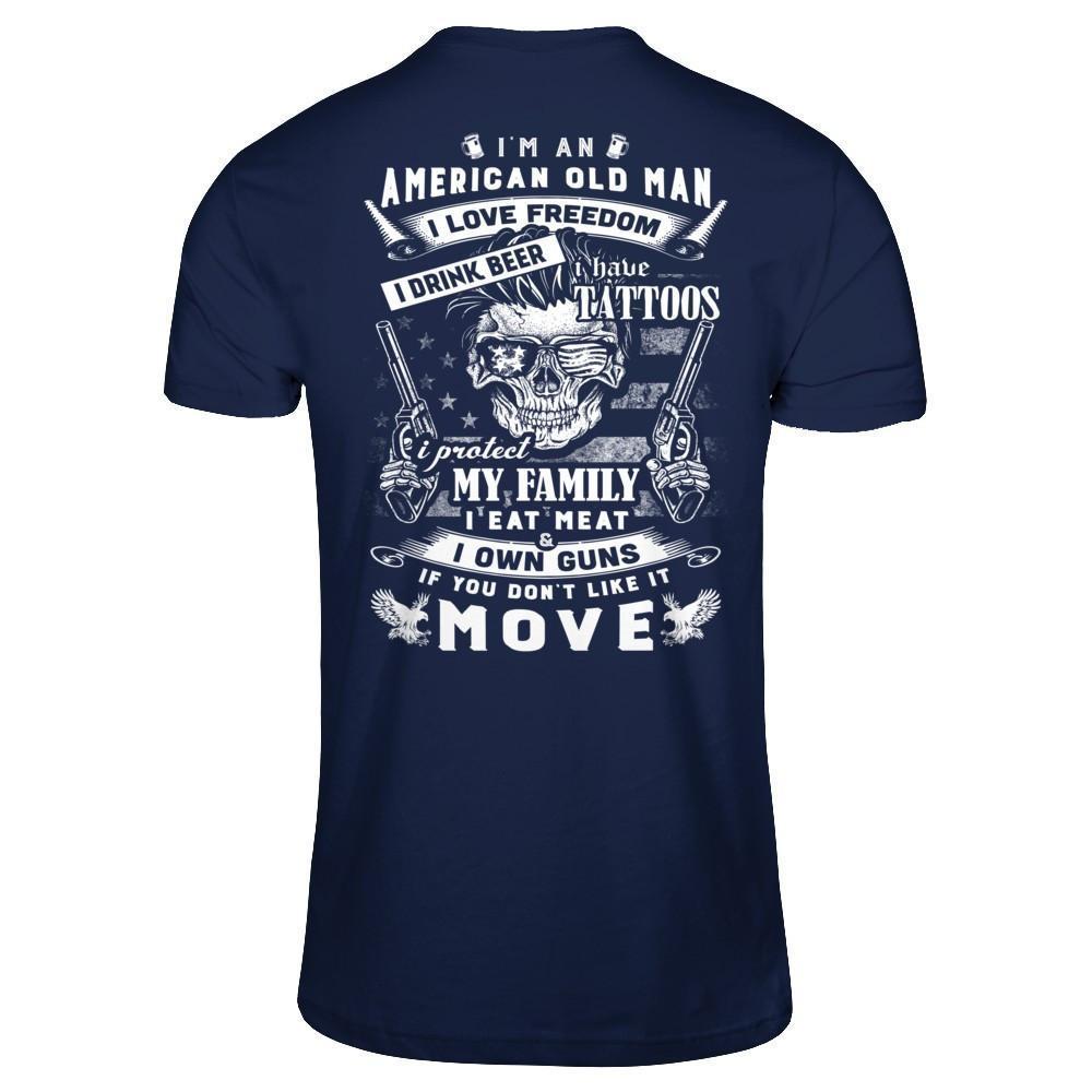 I'm An American Old Man-T-Shirt & Hoodie-Classic T-Shirt-Navy