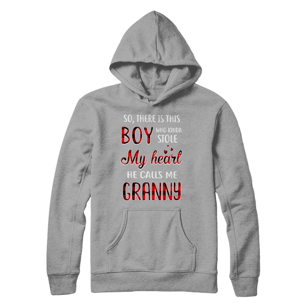 This Boy Who Kinda Stole My Heart He Calls Me Granny-T-Shirt & Hoodie-Pullover Hoodie-Light Steel