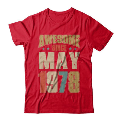 Vintage Retro Awesome Since May 1978 43th Birthday-T-Shirt & Hoodie-Premium T-Shirt-Red