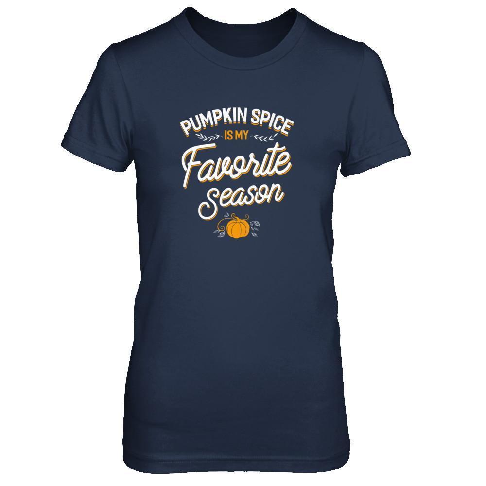 Pumpkin Spice Is My Favorite Season-T-Shirt & Tank Top-Women's T-Shirt-Navy