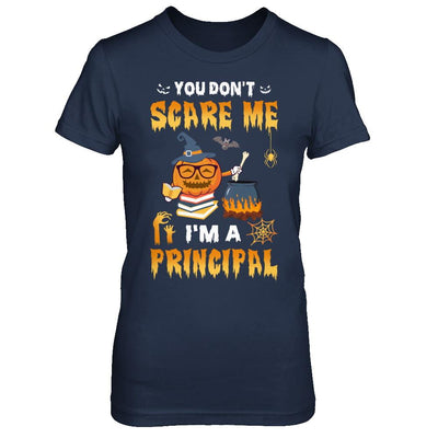 You Don't Scare Me I'm A Principal Halloween Costume-T-Shirt & Hoodie-Women's T-Shirt-Navy