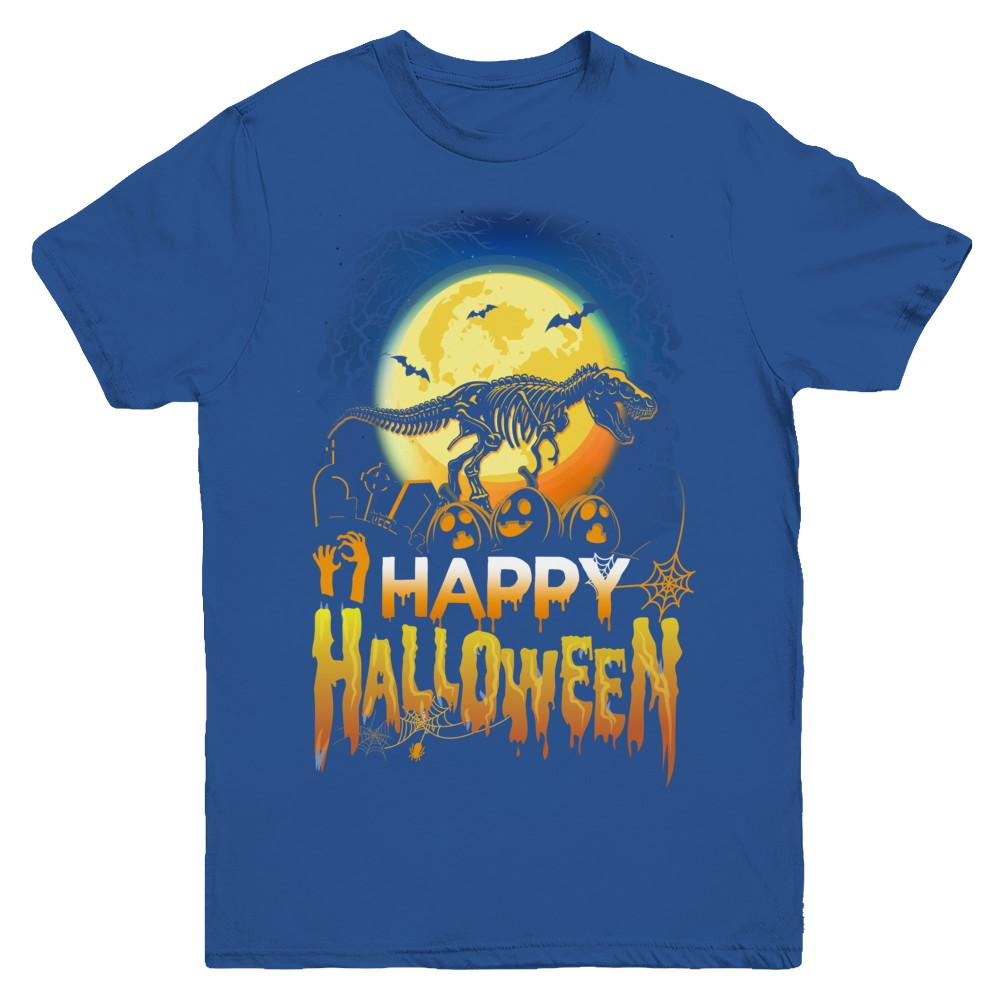 Saurus T Rex Dinosaur Halloween Youth-Youth Shirt-Youth T-Shirt-Royal