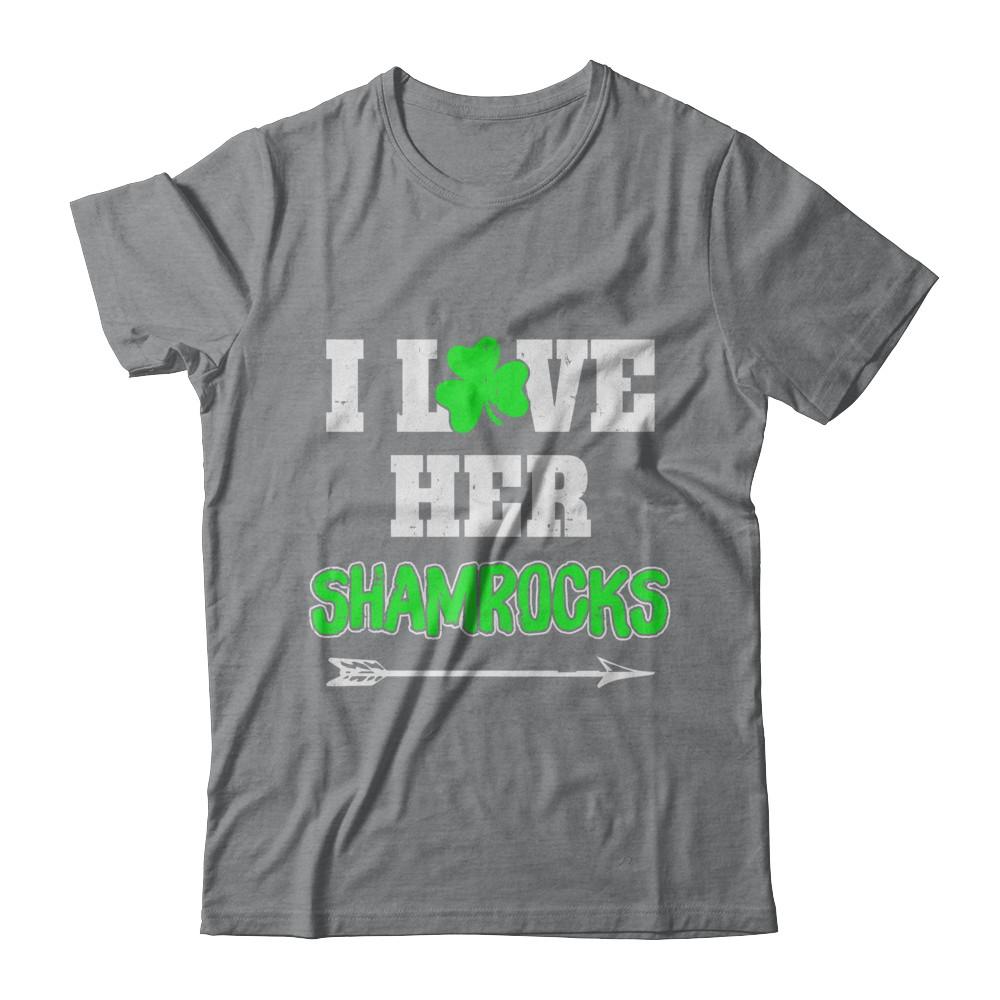 I Love Her Shamrocks Funny Couple St Patricks Day-T-Shirt & Hoodie-Classic T-Shirt-Sport Grey