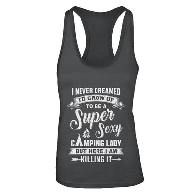 Super Sexy Camping Lady Funny Camping For Women Gift-T-Shirt & Tank Top-Women's Ideal Racerback Tank-Black