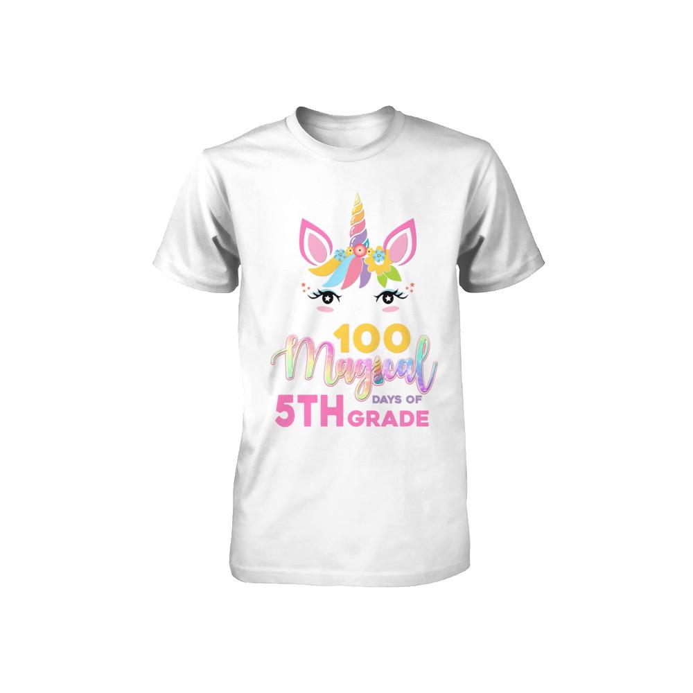 100 Magical Days Of 5Th Grade School Unicorn Girl Gift Youth-Youth Shirt-Toddler T-Shirt-White