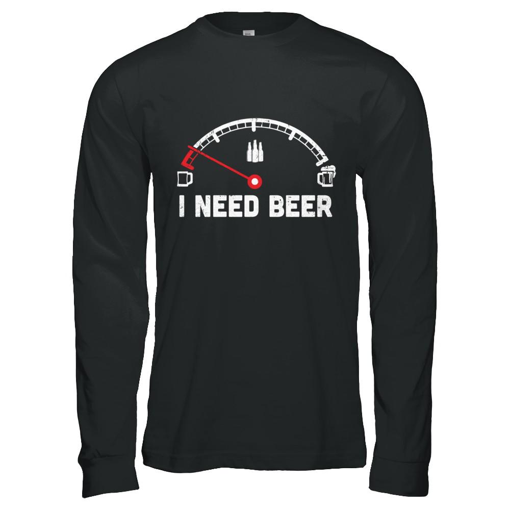 Funny Saying Cars I Need Beer-T-Shirt & Hoodie-Long Sleeve T-Shirt-Black