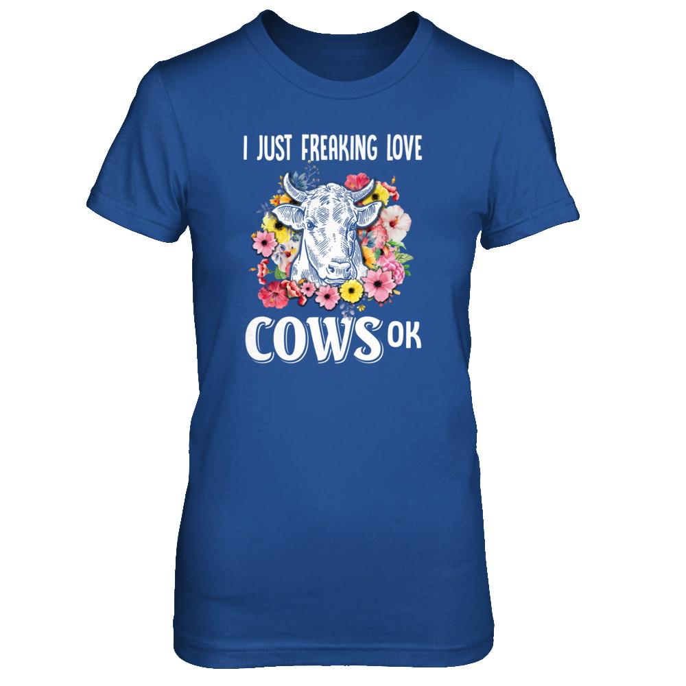 I Just Freaking Love Cows-T-Shirt & Tank Top-Women's T-Shirt-Royal