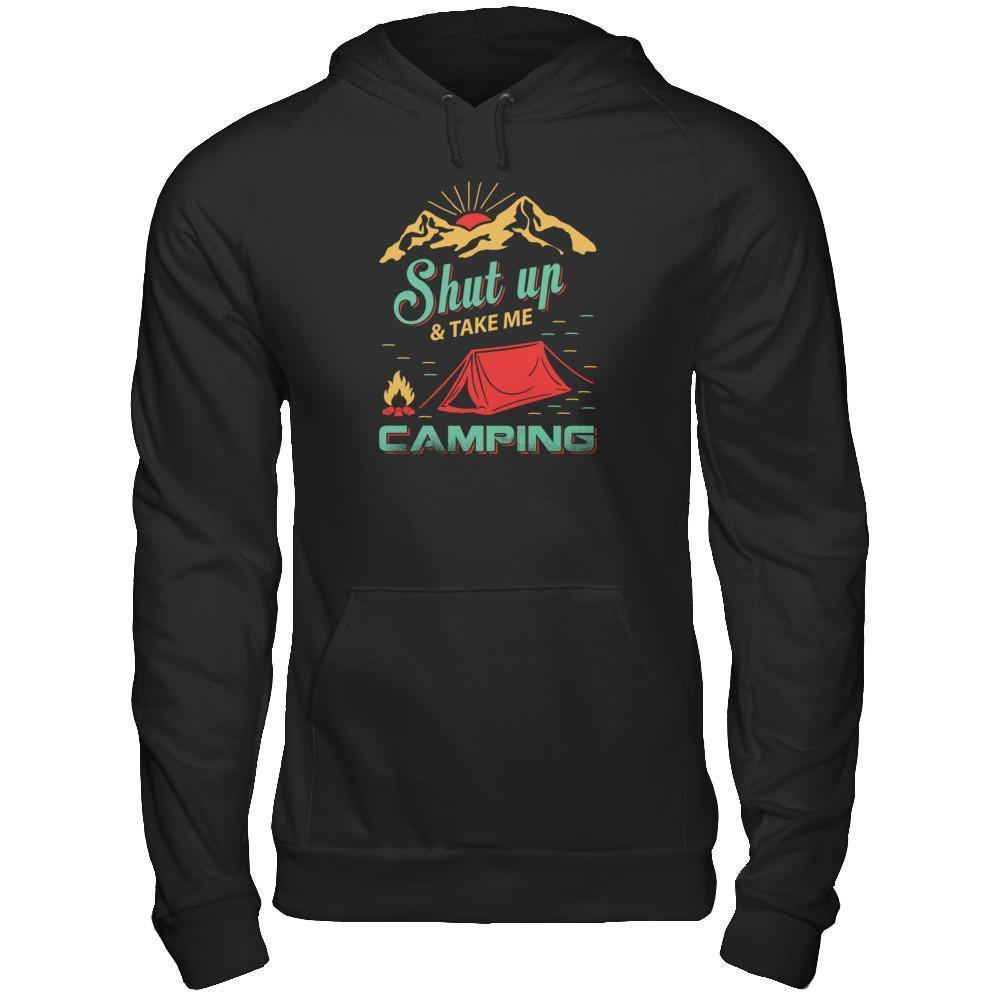 Shut Up And Take Me Camping-T-Shirt & Tank Top-Pullover Hoodie-Black