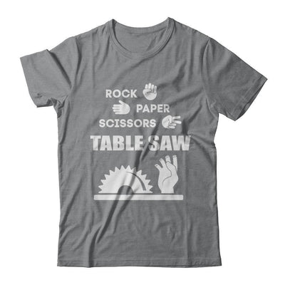 Rock Paper Scissors Table Saw-T-Shirt & Hoodie-Classic T-Shirt-Sport Grey