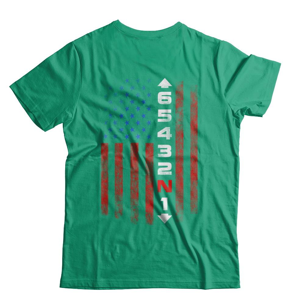 Motorcycle Gears Fun Motorbike American Us Flag-T-Shirt & Hoodie-Classic T-Shirt-Kelly Green