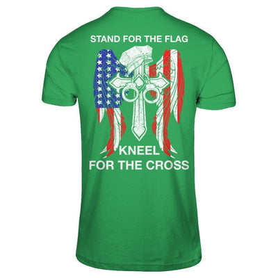 Police Stand For The Flag Kneel For The Cross-T-Shirt & Hoodie-Premium T-Shirt-Kelly Green