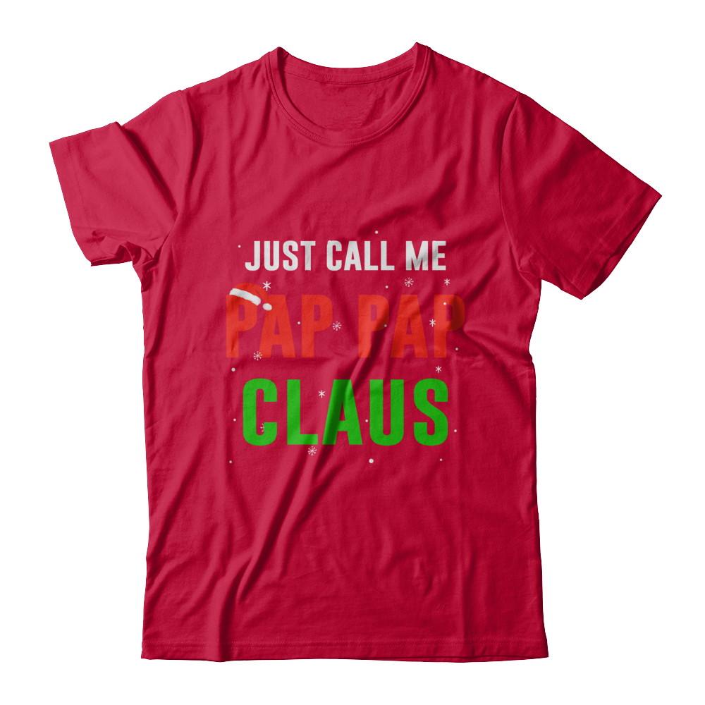 Santa Pap Pap Claus Matching Family Christmas Pajamas-T-Shirt & Sweatshirt-Classic T-Shirt-Red