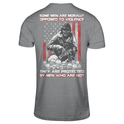 Veteran Men Opposed To Violence They Are Protected By Men Who Are Not-T-Shirt & Hoodie-Classic T-Shirt-Sport Grey