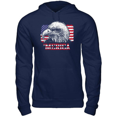 Usa Pride Merica Mullet Eagle 4Th Of July-T-Shirt & Hoodie-Pullover Hoodie-Navy
