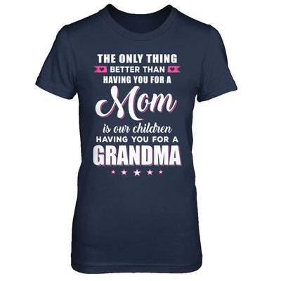 Only The Best Mom Get Promoted To Grandma Mothers Day-T-Shirt & Hoodie-Women's T-Shirt-Navy
