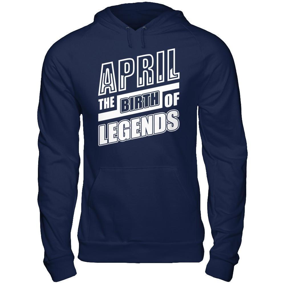 April The Birth Of Legends-T-Shirt & Hoodie-Pullover Hoodie-Navy