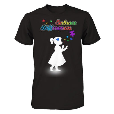 Autism Awareness Embrace Differences-T-Shirt & Hoodie-Premium T-Shirt-Black
