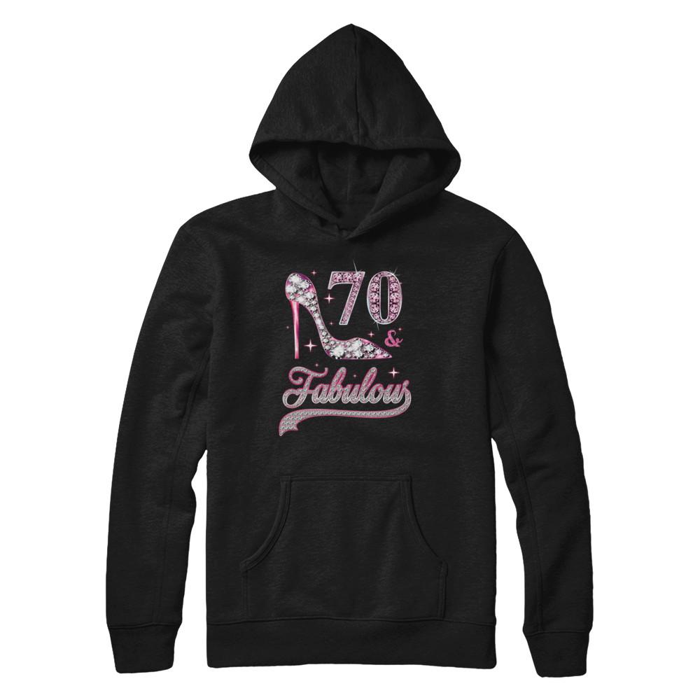 70 And Fabulous 70 Years Old 1951 70th Birthday Gift-T-Shirt & Hoodie-Pullover Hoodie-Black