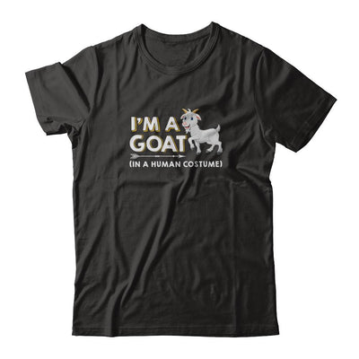 Halloween I'm A Goat In A Human Costume Funny Goat-T-Shirt & Tank Top-Premium T-Shirt-Black