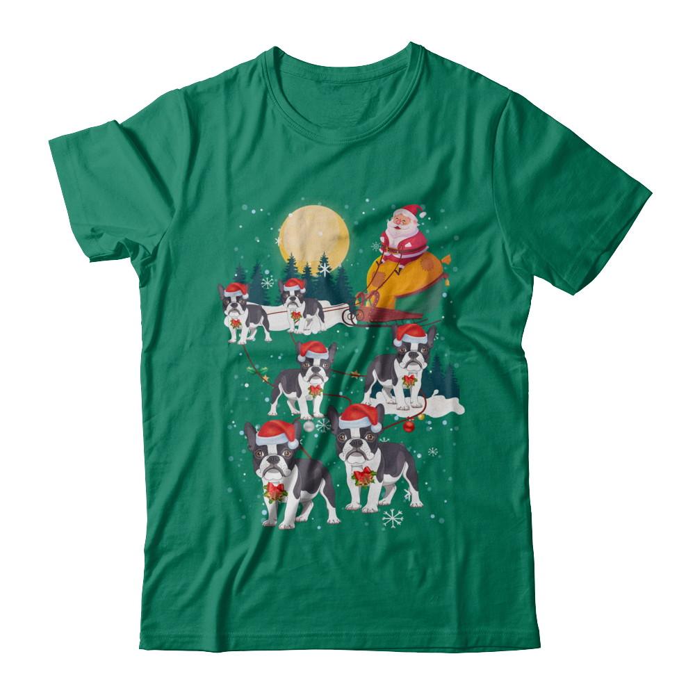Dog Reindeer Bulldog Christmas Gift-T-Shirt & Sweatshirt-Classic T-Shirt-Kelly Green