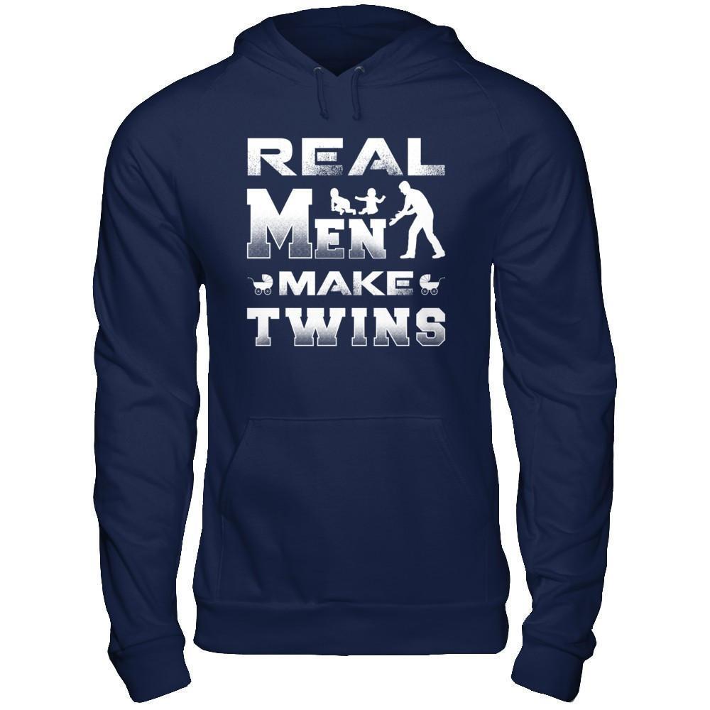 Real Men Make Twins Shirt & Hoodie-T-Shirt & Hoodie-Pullover Hoodie-Navy