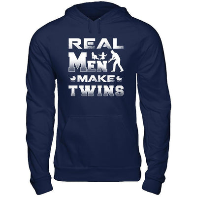 Real Men Make Twins Shirt & Hoodie-T-Shirt & Hoodie-Pullover Hoodie-Navy