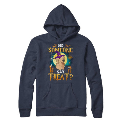 Did Someone Say Treat Golden Retriever Halloween Costume-T-Shirt & Hoodie-Pullover Hoodie-Navy