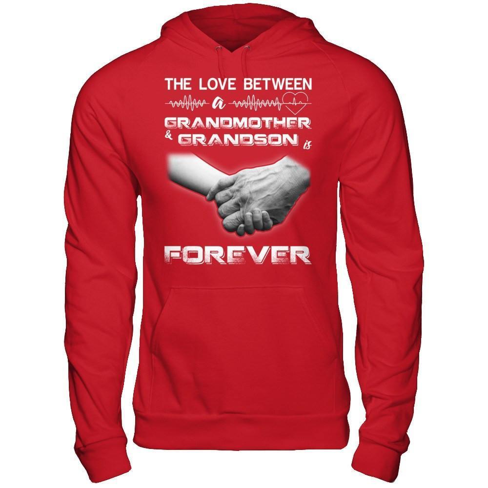 The Love Between A Grandmother And Grandson Is Forever-T-Shirt & Hoodie-Pullover Hoodie-Red
