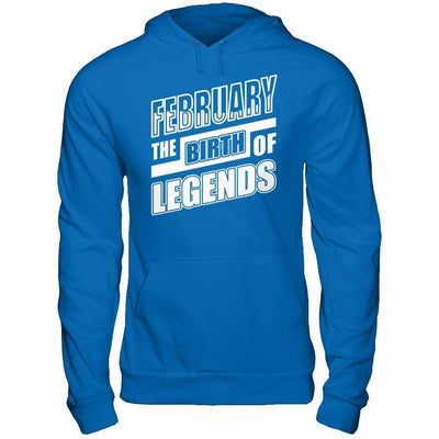 February The Birth Of Legends-T-Shirt & Hoodie-Pullover Hoodie-Royal