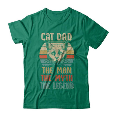Cat Dad The Man The Myth Legend Fathers Day Gift Daddy-T-Shirt & Hoodie-Classic T-Shirt-Kelly Green