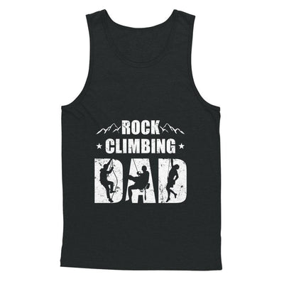 Rock Climbing Dad Distressed Mountain Climber Fathers Day-T-Shirt & Hoodie-Unisex Tank-Black