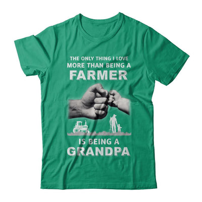 Love More Than Farmer Being A Grandpa Fathers Day-T-Shirt & Hoodie-Classic T-Shirt-Kelly Green