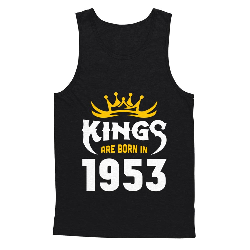 Kings Are Born In 1953 Birthday Gift-T-Shirt & Hoodie-Unisex Tank-Black