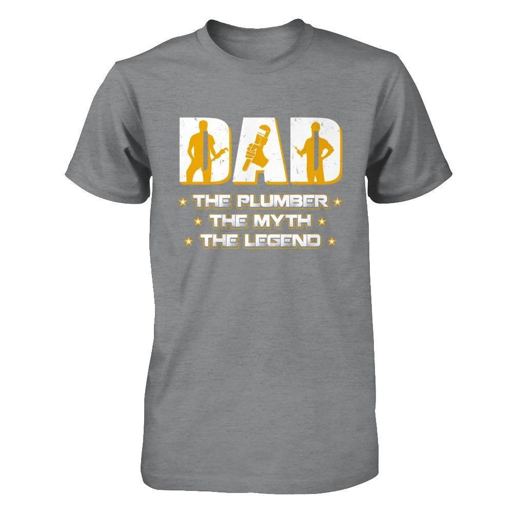 Dad The Plumber The Myth The Legend-T-Shirt & Hoodie-Classic T-Shirt-Sport Grey