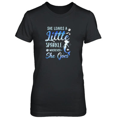 She Leaves A Little Sparkle Wherever She Goes Mermaid-T-Shirt & Tank Top-Women's T-Shirt-Black