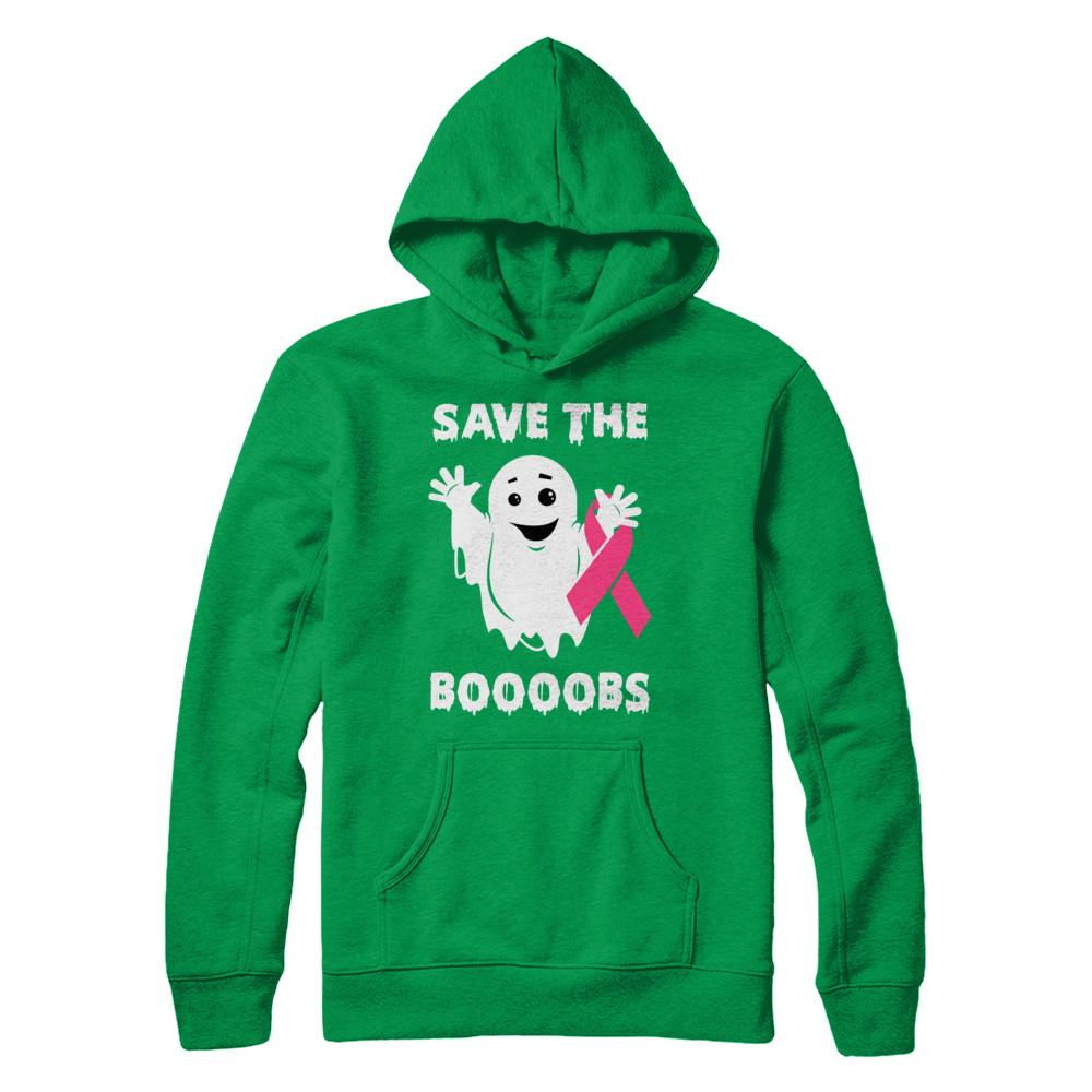 Halloween Save The Boobs Breast Cancer Awareness-T-Shirt & Hoodie-Pullover Hoodie-Irish Green
