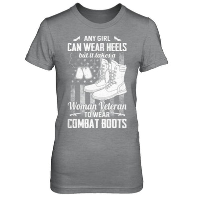 Woman Veteran To Wear Combat Boots-T-Shirt & Hoodie-Women's T-Shirt-Sport Grey