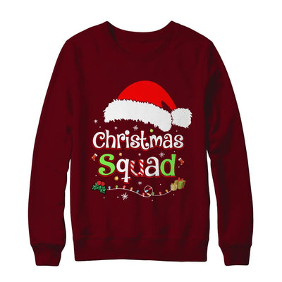 Santa Family Matching Pajamas Christmas Squad-T-Shirt & Sweatshirt-Crewneck Sweatshirt-Maroon