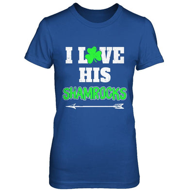 I Love His Shamrocks Funny Couple St Patricks Day-T-Shirt & Hoodie-Women's T-Shirt-Royal