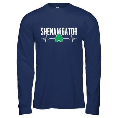 Shenanigator Happy St Patrick's Day-T-Shirt & Hoodie-Long Sleeve T-Shirt-Navy