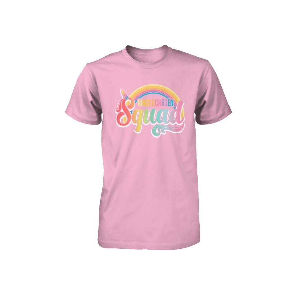 Kindergarten Squad Cute Rainbow Unicorn Back To School Youth-Youth Shirt-Toddler T-Shirt-Pink