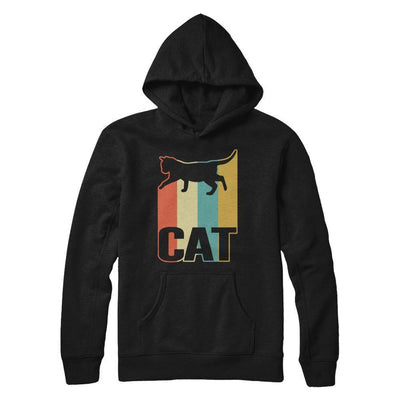 Classic Vintage Retro Style Cat-T-Shirt & Hoodie-Pullover Hoodie-Black