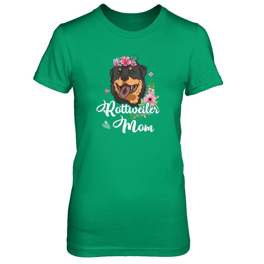 Rottweiler Mom Funny Dog Mom Gift Idea-T-Shirt & Tank Top-Women's T-Shirt-Irish Green