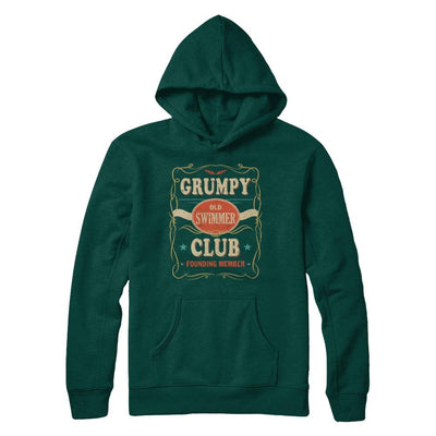 Papa Grumpy Old Swimmer Club Founding Member Swimming-T-Shirt & Hoodie-Pullover Hoodie-Deep Forest